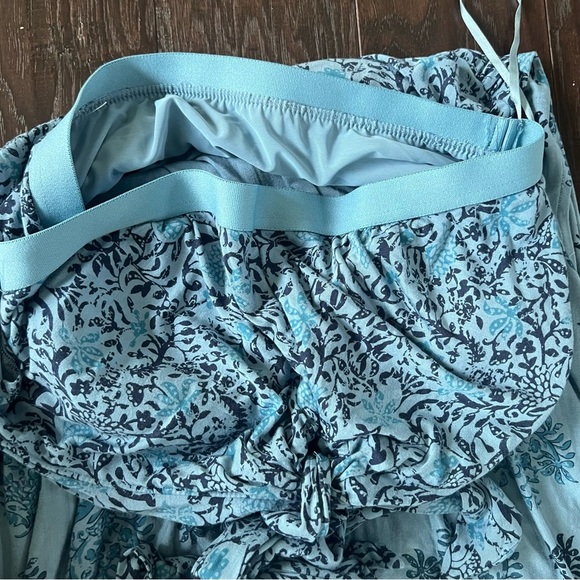 Soma Soft jersey halter maxi bra Dress bella stamp border blue Pocket Paisley XL - Picture 9 of 12